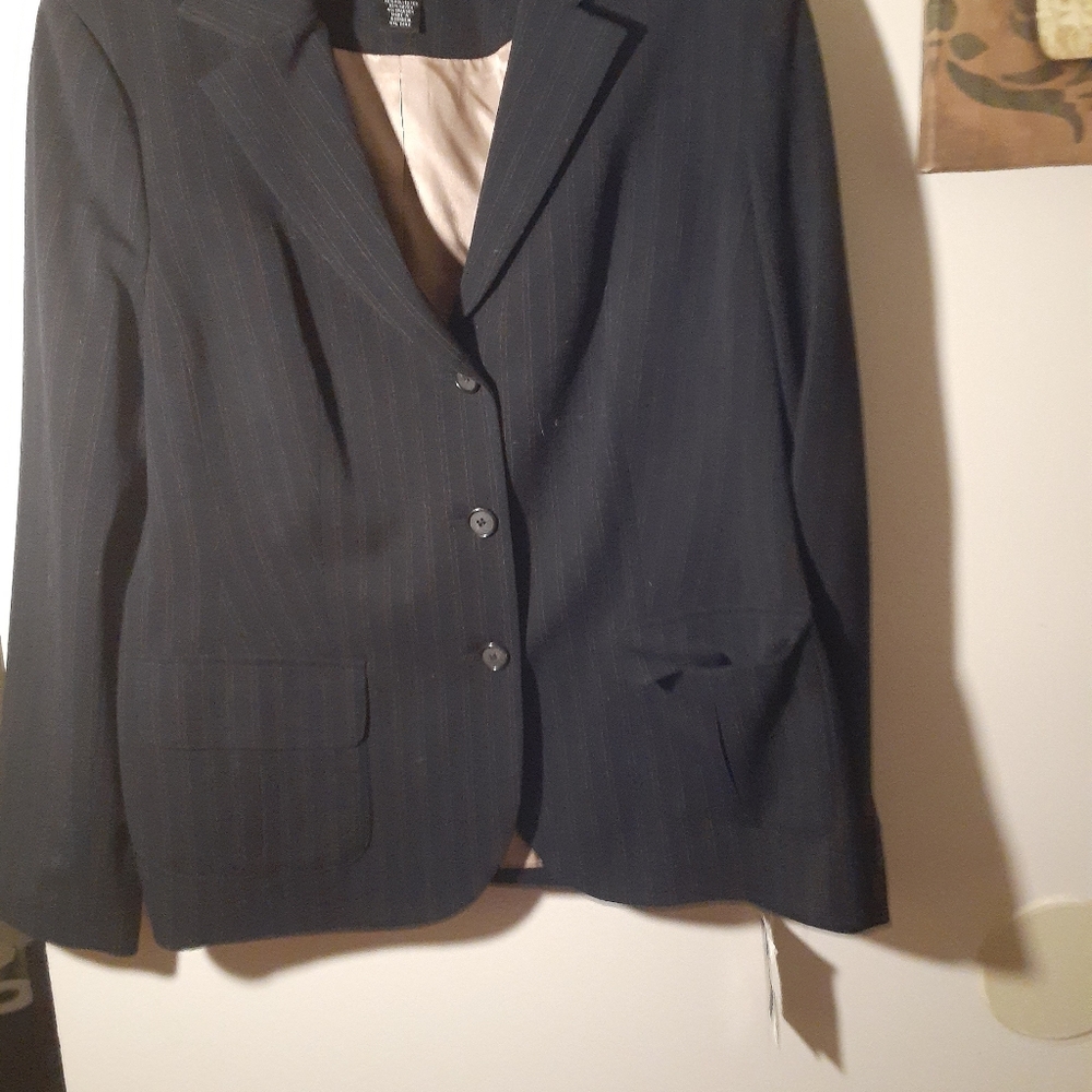 STYLE&CO Navy and burgundy Stripex Jacket size 16